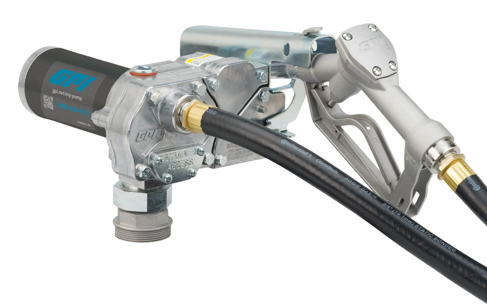 GPI® 115V 15 GPM Fuel Transfer Pump with Manual Shutoff Nozzle Hi