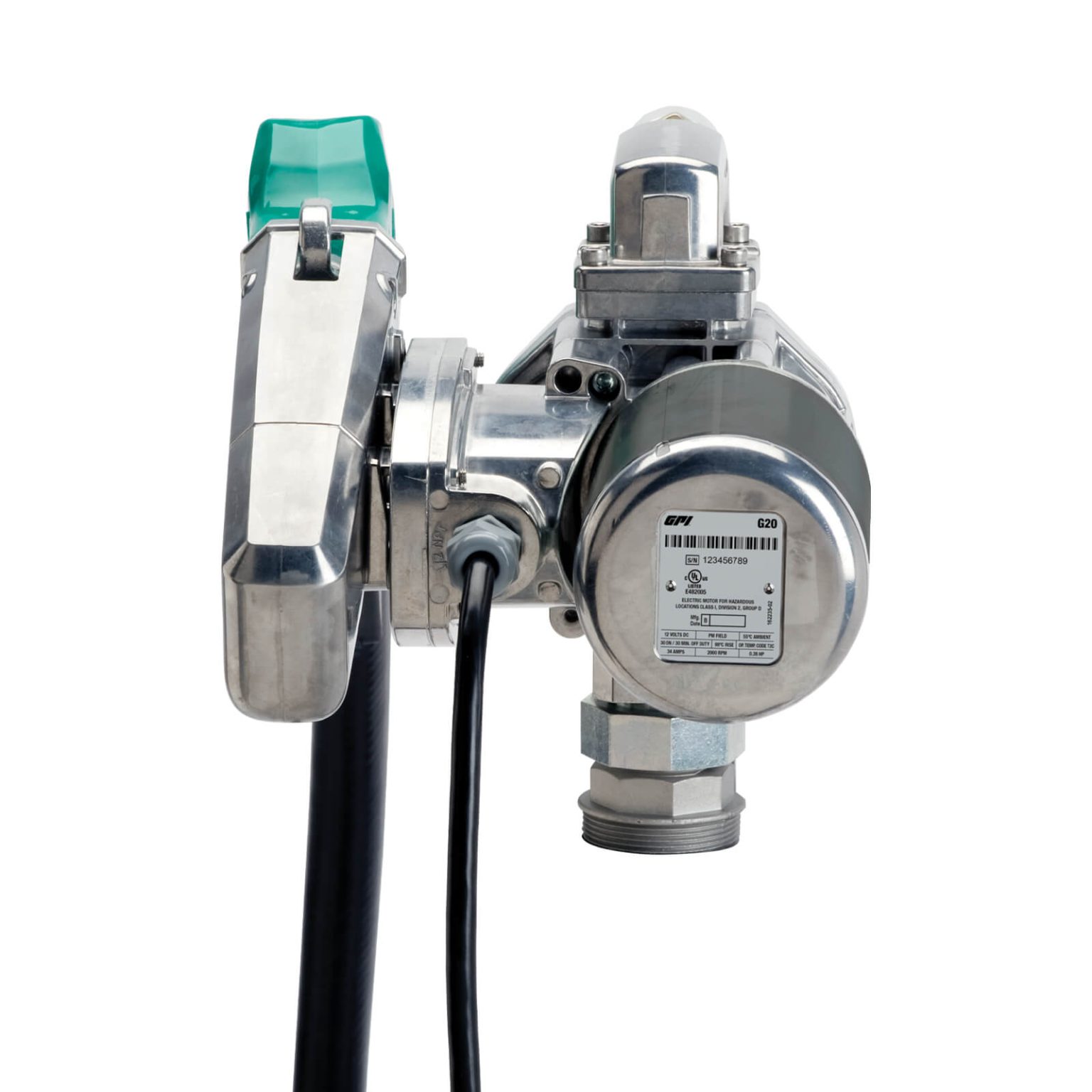 GPI® 12V 20 GPM Modular Fuel Transfer Pump w/Auto Shutoff Nozzle Hi